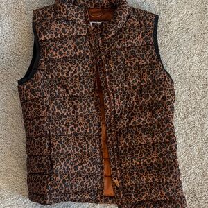 GAP Kids Orange and Black Puffer Vest